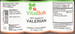 Label for Valerian