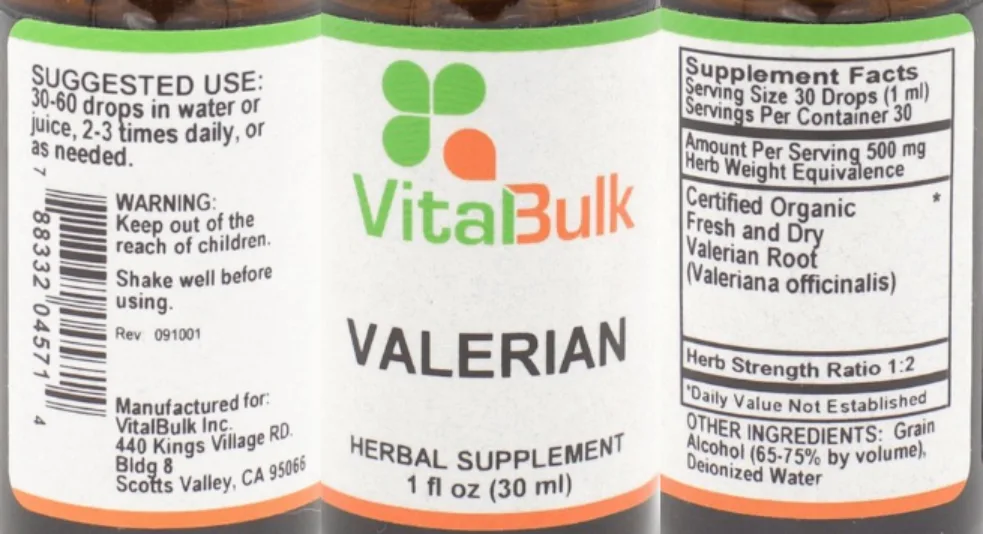 Label for Valerian