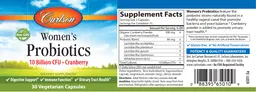 Label for Women's Probiotics 10 Billion CFU Cranberry