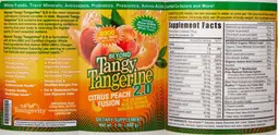 Label for Beyond Tangy Tangerine 2.0 Citrus Peach Fusion