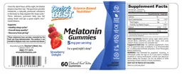 Label for Melatonin Gummies 5 mg Strawberry Delight