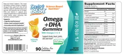 Label for Omega + DHA Gummies Seriously Citrus