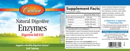 Label for Natural Digestive Enzymes
