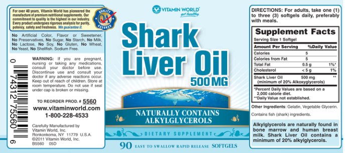 Shark Liver Oil 500 mg