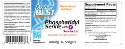 Label for Phosphatidyl Serine with SerinAid 100 mg
