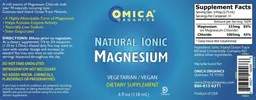 Label for Natural Ionic Magnesium