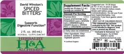 Label for David Winston's Spiced Bitters