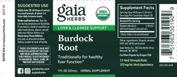 Label for Burdock Root