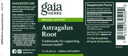 Label for Astragalus Root