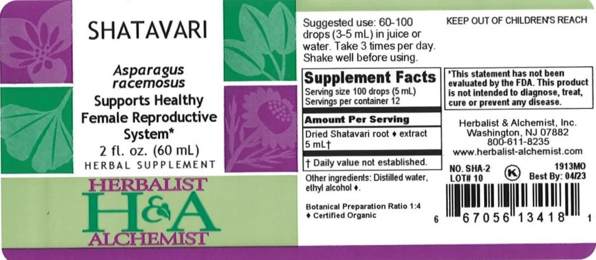 Label for Shatavari