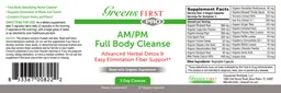 Label for AM/PM Full Body Cleanse