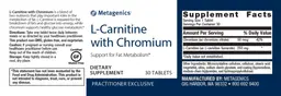Label for L-Carnitine with Chromium