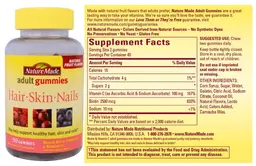 Label for Hair-Skin-Nails Adult Gummies