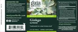 Label for Ginkgo Supreme