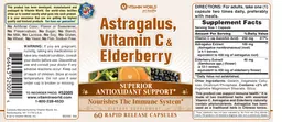 Label for Astragalus, Vitamin C & Elderberry
