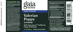 Label for Valerian Poppy Supreme