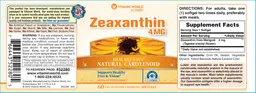 Label for Zeaxanthin 4 mg