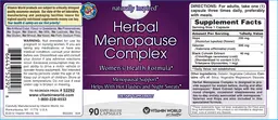 Label for Herbal Menopause Complex