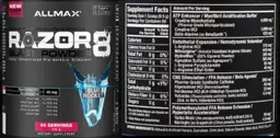 Label for Razor 8 Blast Powder Blue Rocket