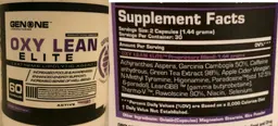 Label for Oxy Lean Elite