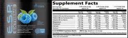 Label for E.S.P. Extreme Blue Raspberry