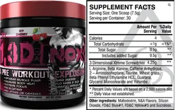 Label for 1,3D Nox Icy Cherry