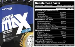 Label for HyperMax Blue Razz
