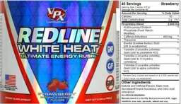 Label for Redline White Heat Strawberry