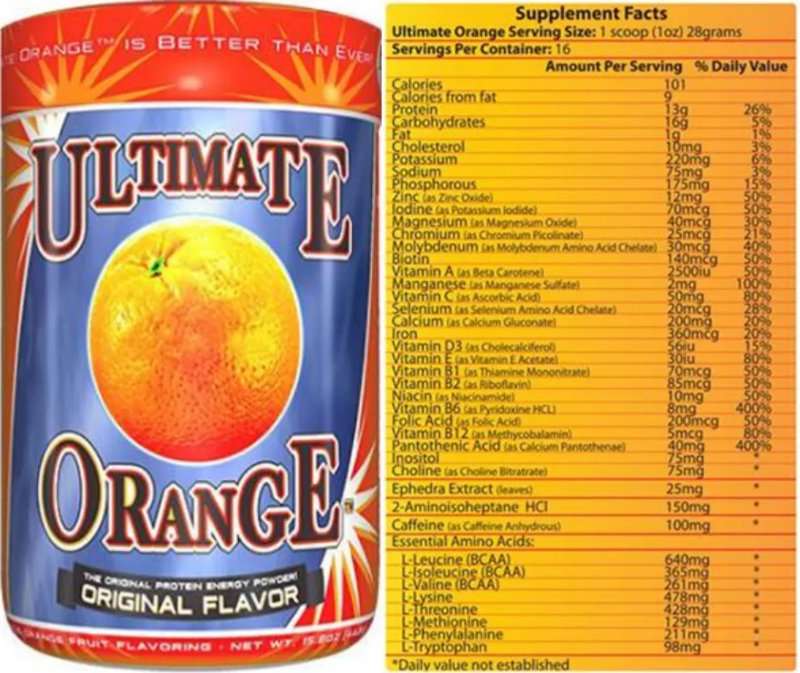 Label for Ultimate Orange
