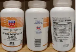 Label for Natural Calcium, Magnesium & Zinc with Copper