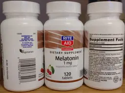 Label for Melatonin 1 mg Cherry