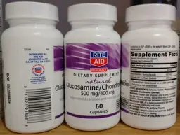 Label for Natural Glucosamine/Chondroitin 500 mg/400 mg