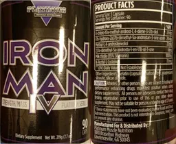 Label for Iron Man IV