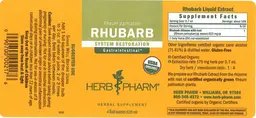 Label for Rhubarb