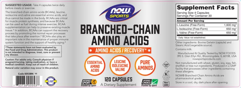 Label for Branched Chain Amino Acids