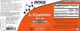 Label for L-Cysteine 500 mg