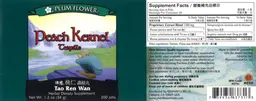 Label for Peach Kernel Teapills