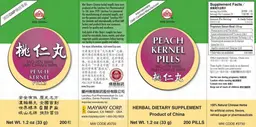 Label for Peach Kernel Pills