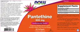 Label for Pantethine 300 mg