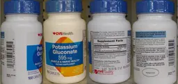 Label for Potassium Gluconate 595 mg