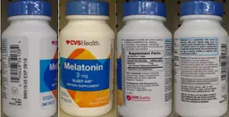Label for Melatonin 3 mg