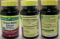 Label for Ginkgo Biloba Extract 120 mg