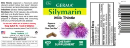 Label for Silymarin Milk Thistle 620 mg
