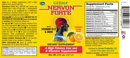 Label for Nervon Forte Delightful Orange Flavor