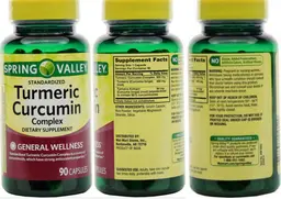 Label for Turmeric Curcumin Complex
