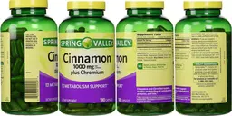 Label for Cinnamon 1000 mg plus Chromium