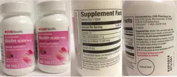Label for Biotin 10,000 mcg Wild Berry Flavor
