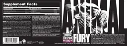 Label for Animal Fury Watermelon Flavor