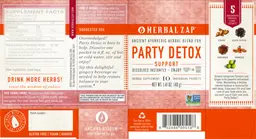 Label for Party Detox Support
