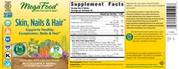 Label for Skin, Nails & Hair